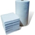 Meltblown Technologies Oil-Only Dimpled Absorbent Pads, Single Weight, 18in x 15in, White, 200/Bale WDM200